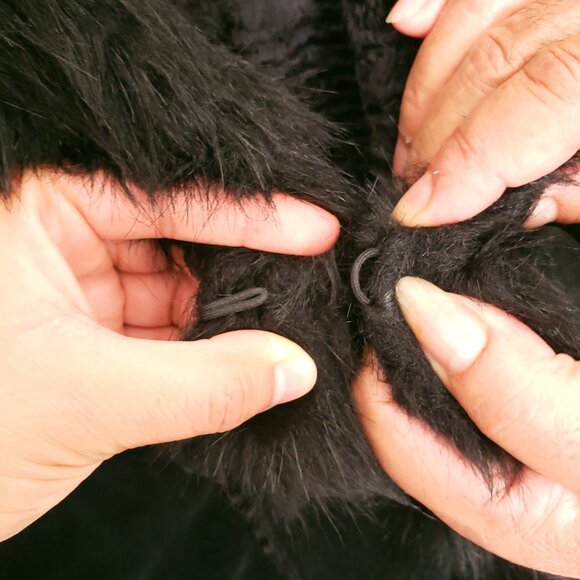 Express Black Leather and Faux Fur Sleeveless Collar Stylish Vest Size Small - Picture 11 of 16